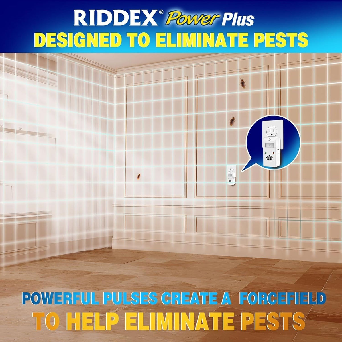RIDDEX Power Plus Insect Repellent | Plug in, Mouse Deterrent - Pest Control for Defense Against