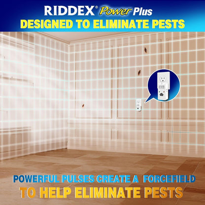 RIDDEX Power Plus Insect Repellent | Plug in, Mouse Deterrent - Pest Control for Defense Against
