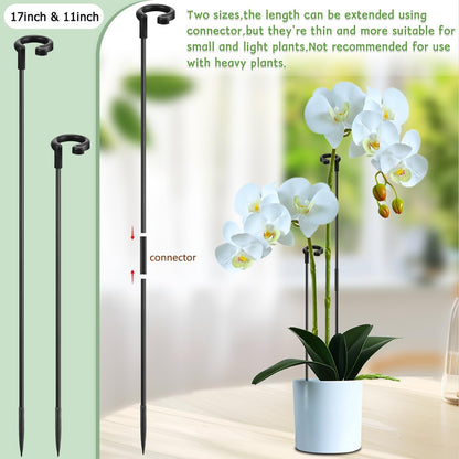 Orchid Sticks 17 inch &11 inch SupKing 16Pcs Plant Stakes with Clips for Support Small Short