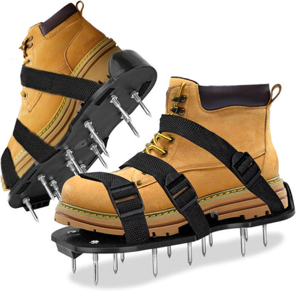 The Lawn Aerator Shoes for Grass, Epoxy Spiked Shoes with 1.65'' Sharp Short Spikes, Garden Grass