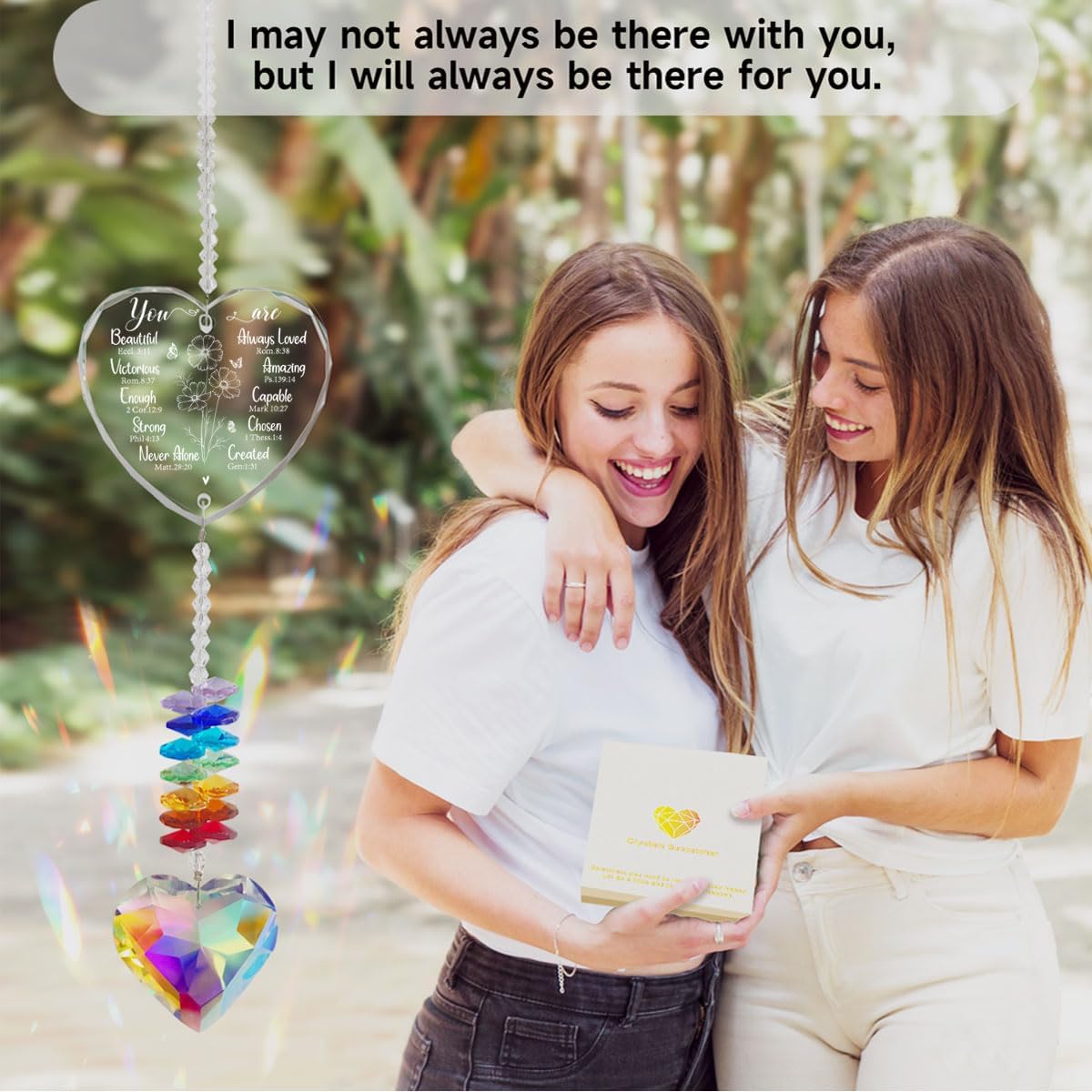 Christian Gifts for Women Birthday, Bible Verse Crystal Suncatcher Inspirational Gifts for Friends