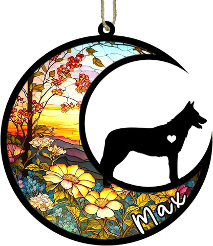 Personalized Dog Memorial, Custom Name Czechoslovakian Wolfdog Dog Christmas Ornament with Name