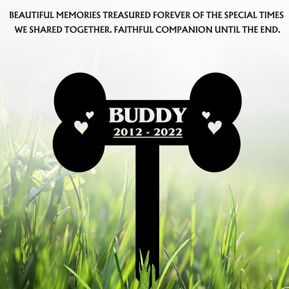 Personalized Cat Grave Marker | Custom Outdoor Pet Memorial Headstone Engraved with Name & Lifespan