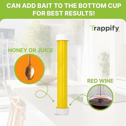 Trappify Hanging Fly Traps Outdoor: Fruit Fly Traps for Indoors | Gnat Trap | Gnat Traps for House
