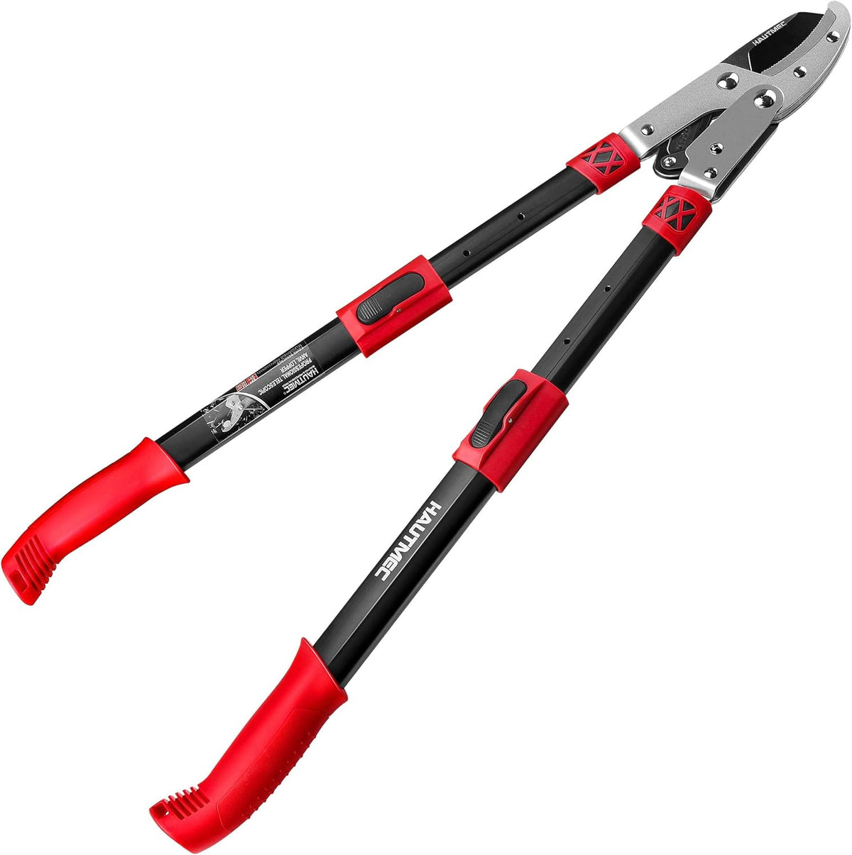 HAUTMEC Anvil Loppers for Tree Trimming Heavy Duty, Extendable 27-37'' Garden Bypass Loppers with