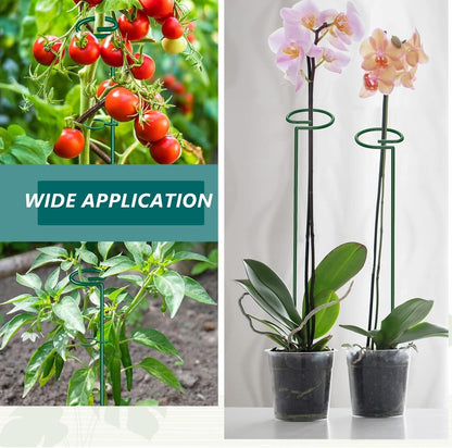 MAFONE 12 Pack 16inch Plant Support Stakes, Plant Stick Garden Single Stem Flower Support Stake
