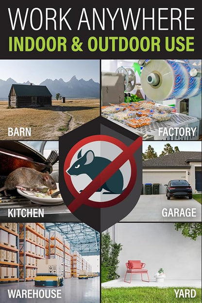Rat Trap Six Pack - Indoor and Outdoor Traps for Mice, Voles, Rats, Chipmunks - Easy to Set