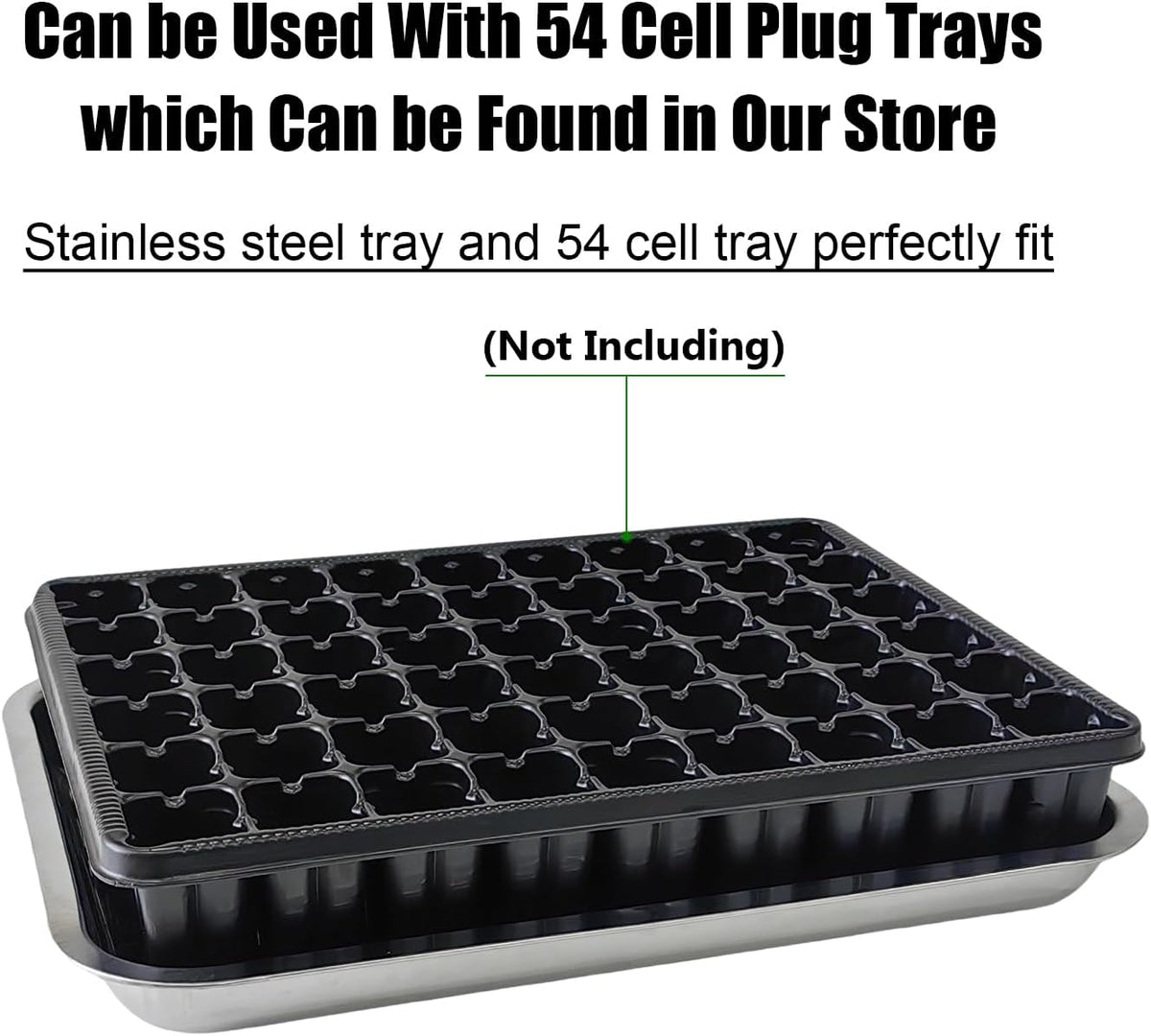 Stainless Steel Plant Trays, 5 Pack Multi-Purpose Tray for Indoor Outdoor Plants, Seed Starting