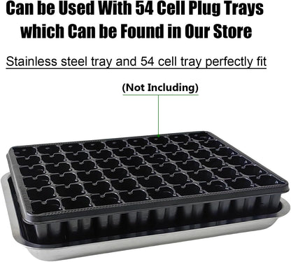 Stainless Steel Plant Trays, 5 Pack Multi-Purpose Tray for Indoor Outdoor Plants, Seed Starting