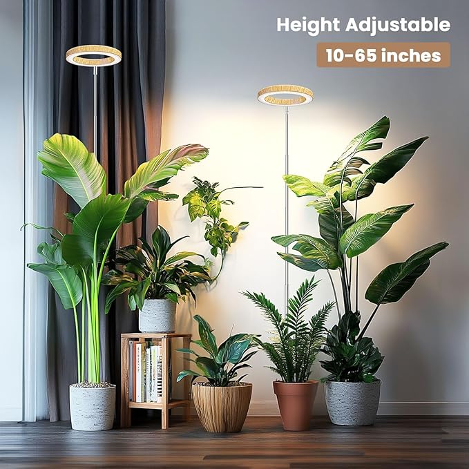 Grow Light, Full Spectrum LED Plant Lighs for Indoor Growing with 6/12/16H Timer, 3 Color Modes, 5