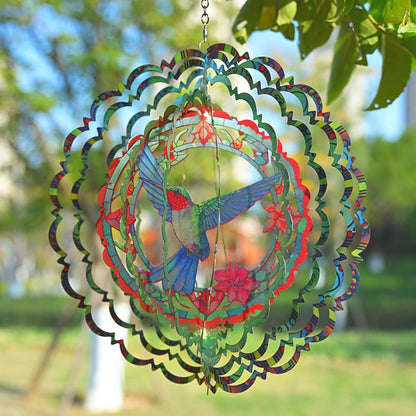 Wind Spinners Outdoor Hummingbird Decorations - Birthday Gifts for Women Mom Grandma, Hanging 12