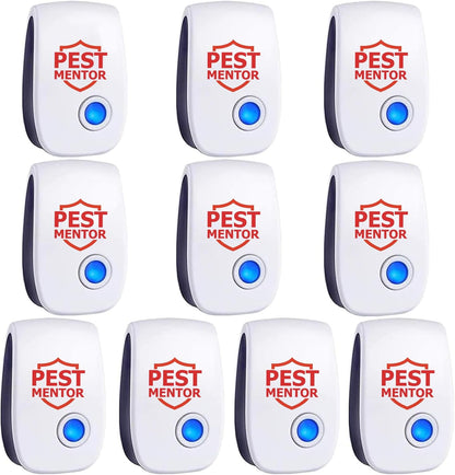 Ultrasonic Pest Repellent 10 Packs, Indoor Pest Control Repeller Plug in,Mouse Rodent Repellent for