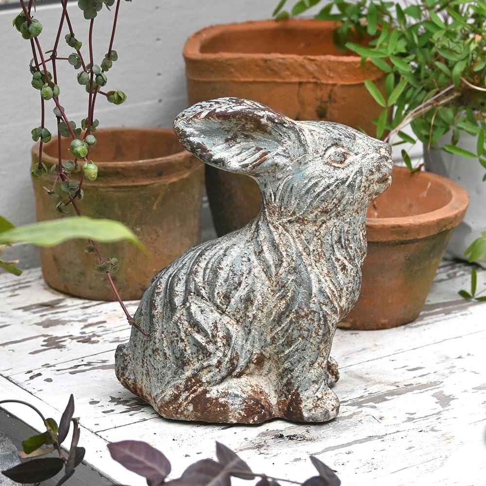 All Chic Bunny Decor Garden Statue Cement Rabbit Statue for Home Garden Indoor Outdoor Statues for