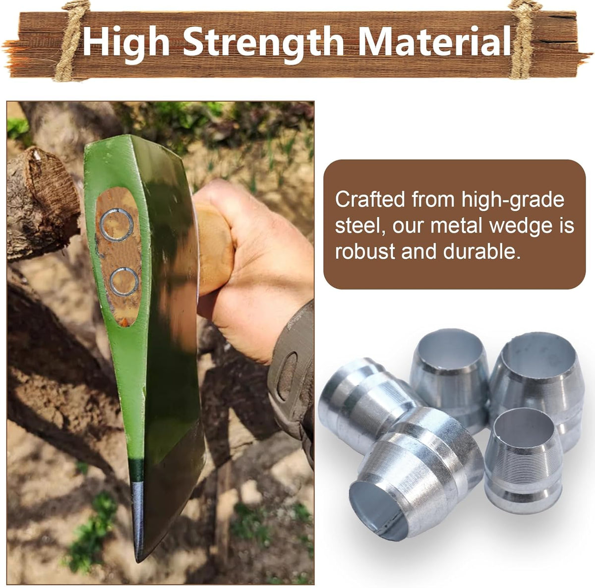 21 PCS Round Axe Handle Wedge Safety Metal Wedge Hammer Handle Wedges for Axe Hammer Sledge