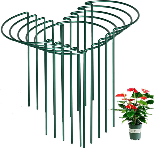 10 Pack Plant Support Stakes 16 Inch Plant Stakes for Outdoor and Indoor Plants,Peony Cages and