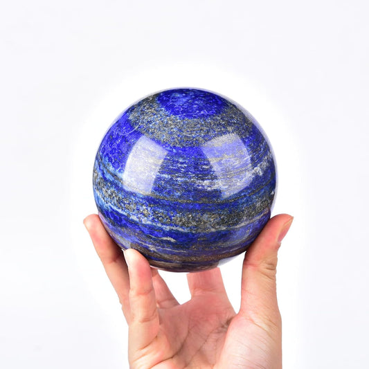 JIC Gem Extra Large Lapis Lazuli Quartz Crystal Sphere,Decorative Crystal Ball Blues Gemstone
