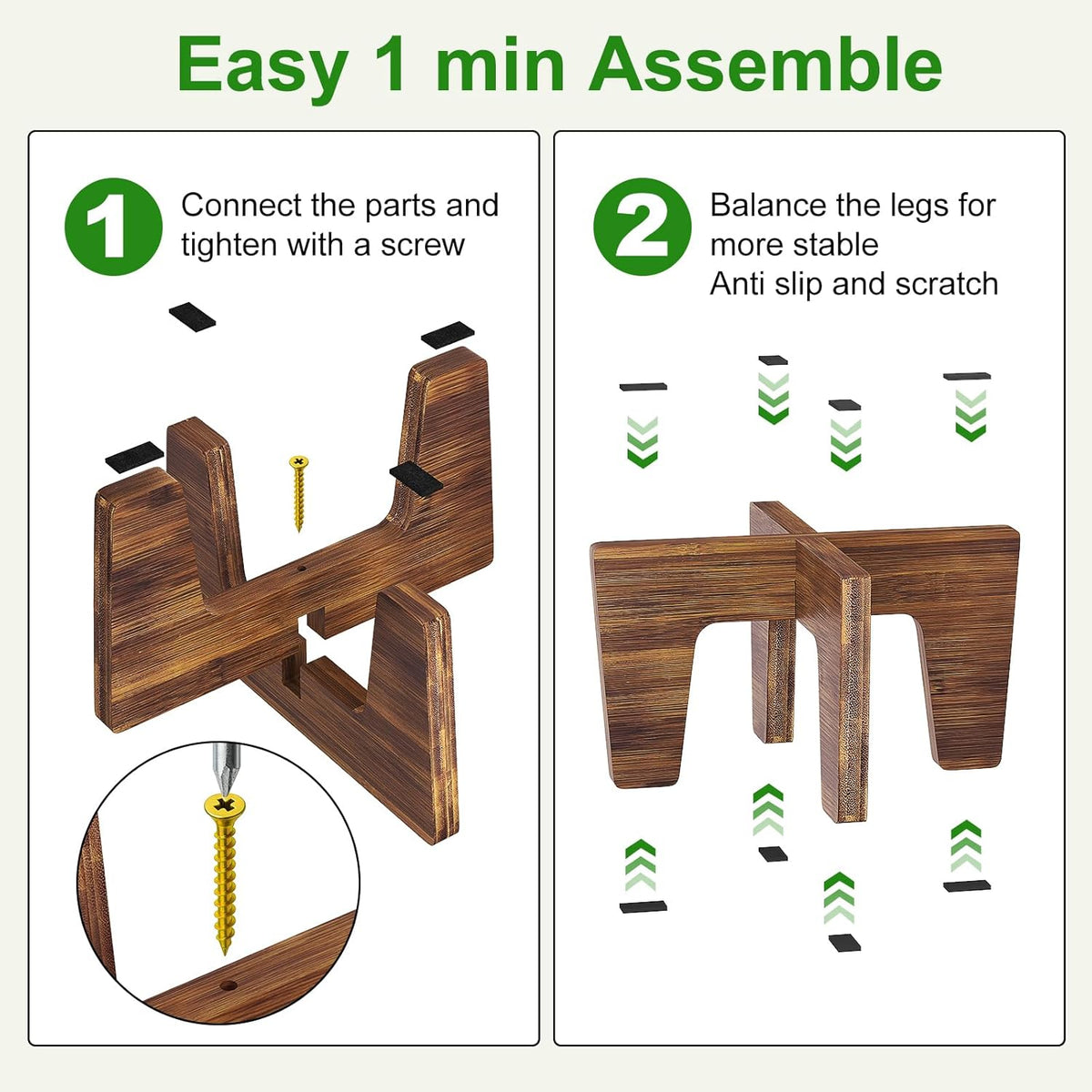 Plant Stands Indoor Outdoor, Plant Risers for Inside Pots Sturdy Short Plants Holder, Flower Pot