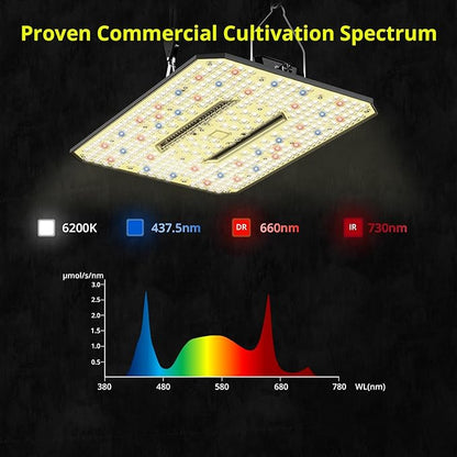 UAP1200 LED Grow Light for Indoor Plants, 120W Plant Lights with Commercial Full Spectrum, Dimmable