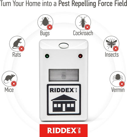 RIDDEX Plus Insect Repellent | Plug in, Mouse Deterrent - Pest Control for Defense Against Rats
