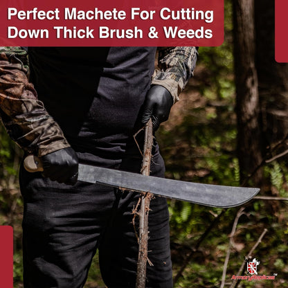 Armory Replicas Full Tang Machete Knife - Multipurpose Outdoor Camping Tool