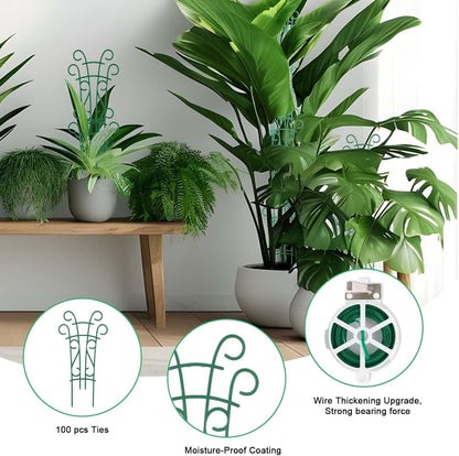 Plant Trellis for Potted Plants 4 Pack Stackable Indoor Outdoor Climbing Houseplant Support with