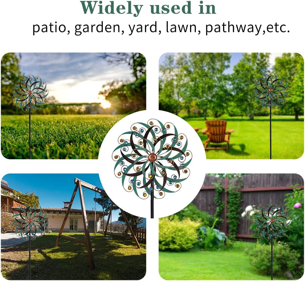 VEWOGARDEN 20" Dia Large Wind Spinner, Outdoor Metal Windmill Spinner - Yard Art Spinner Wind