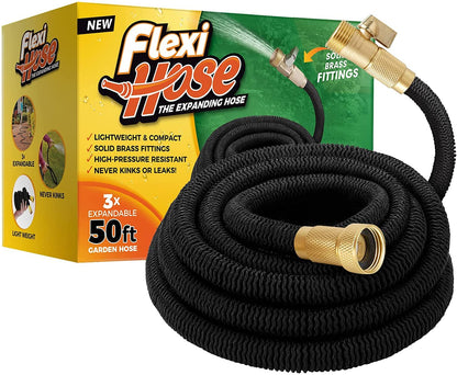 Flexi Hose Lightweight Expandable Garden Hose, 50FT - Retractable Garden Hose, Water Hose - No-Kink