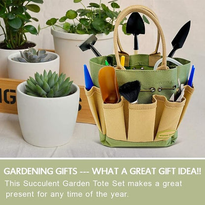 G GOOD GAIN Garden Succulent Kit with Organizer Bag, 14 Pieces Succulent Tools, Indoor Mini Hand