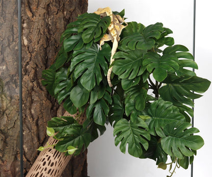 Reptile Plants for Terrarium, Amphibian Habitat Decor Artificial Hanging Plants with Suction Cup