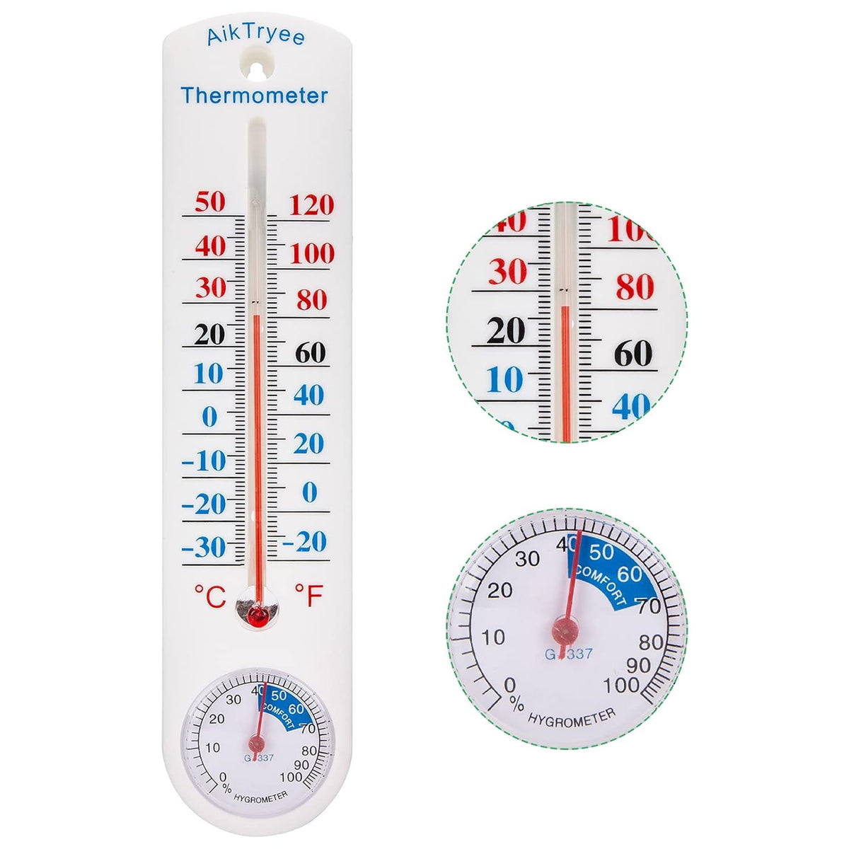 Outdoor/Indoor Thermometer Hygrometer Humidity Meter Thermometers Temperature Humidity Gauge Meter