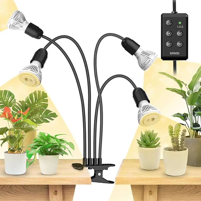 SANSI LED Grow Lights for Indoor Plants, Lifetime Free Bulb Replacement, 600W Full Spectrum