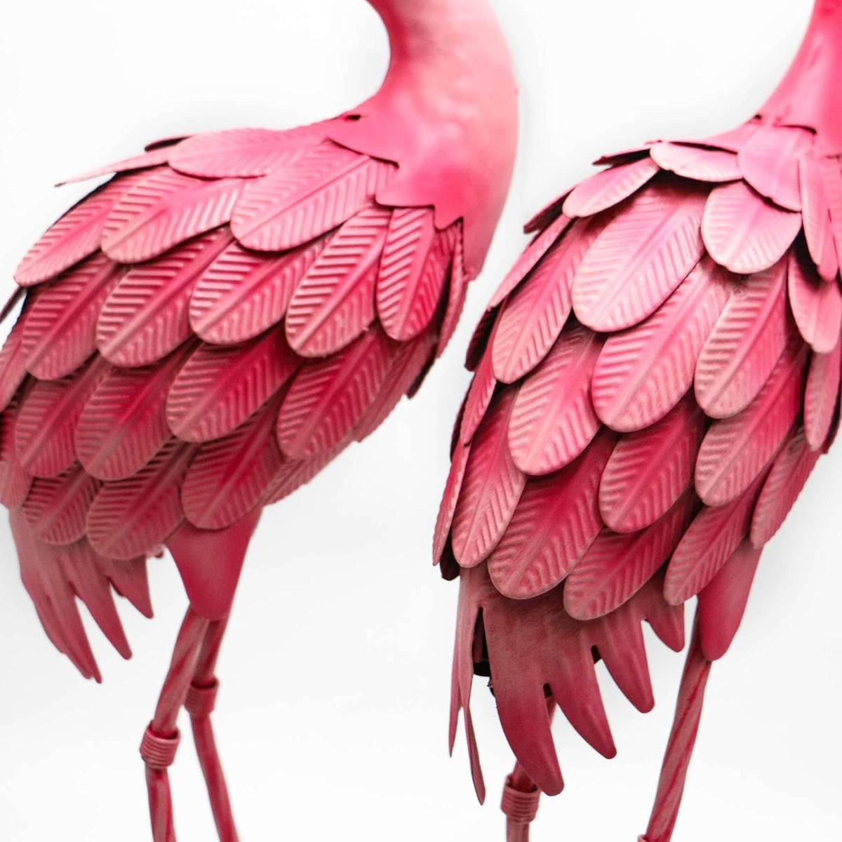 YOUKI Metal Yard Art Flamingo Decor Pink Flamingos for Yard Garden Statues Red Flamingo Yard Art