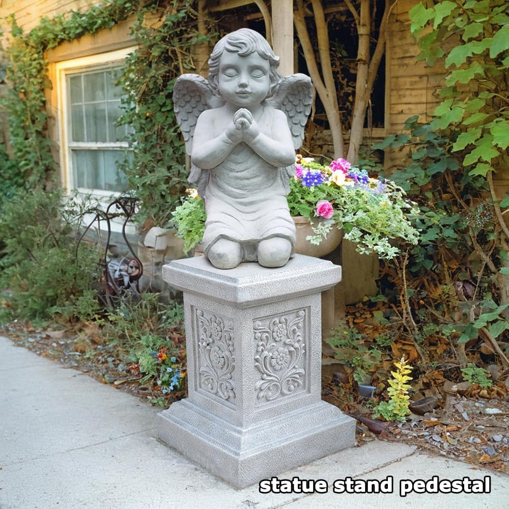 Classic Statuary Stand Outdoor Pedestal Sculpture Decor Plinth Base Riser, Garden or Home Resin