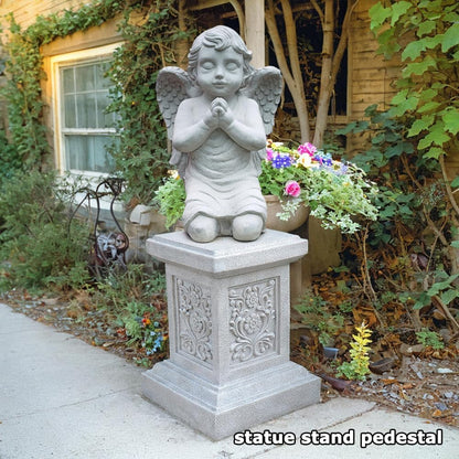 Classic Statuary Stand Outdoor Pedestal Sculpture Decor Plinth Base Riser, Garden or Home Resin