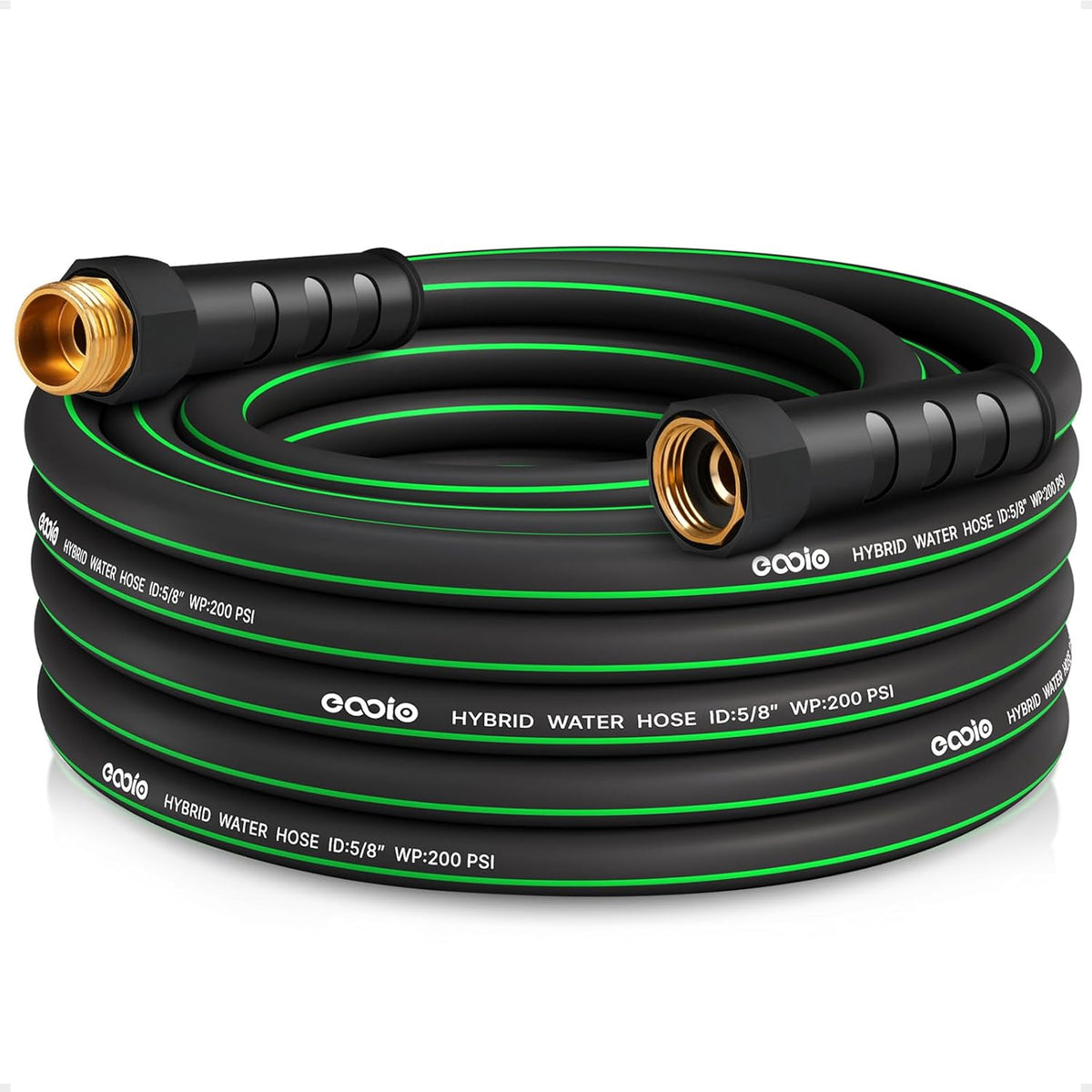 Heavy Duty Garden Hose 25ft, NON-EXPANDABLE Flexible Water Hose, Kink Resistant Lightweight Hybrid