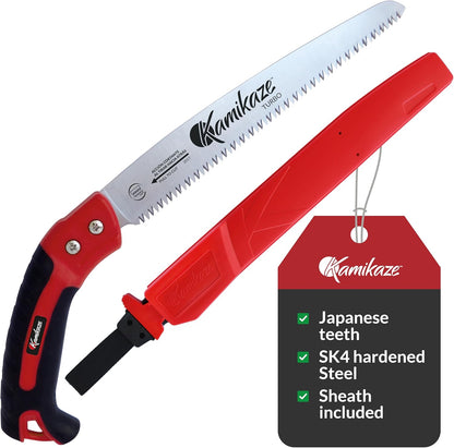 EZ Kut Kamikaze Straight Blade Pruning Saw – 18" Heavy Duty SK5 Carbon Steel – Japanese Pull-Cut