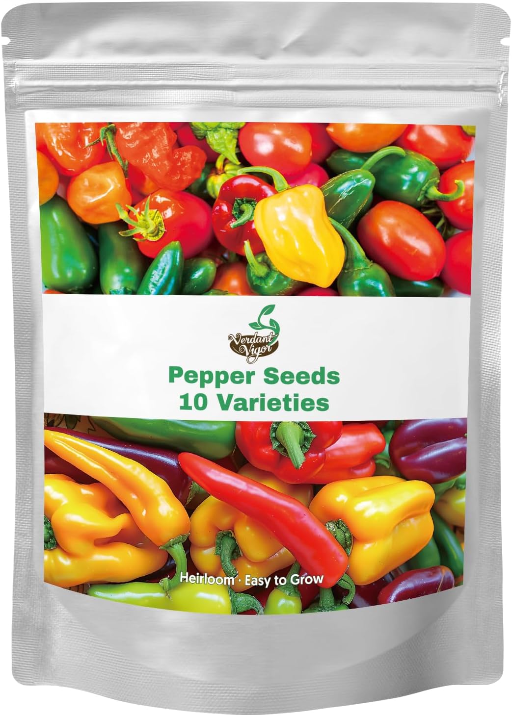 600+ Pepper Seeds, Heirloom Vegetable Seed for Planting Indoor Outdoor, 10 Varieties Hot and Bell