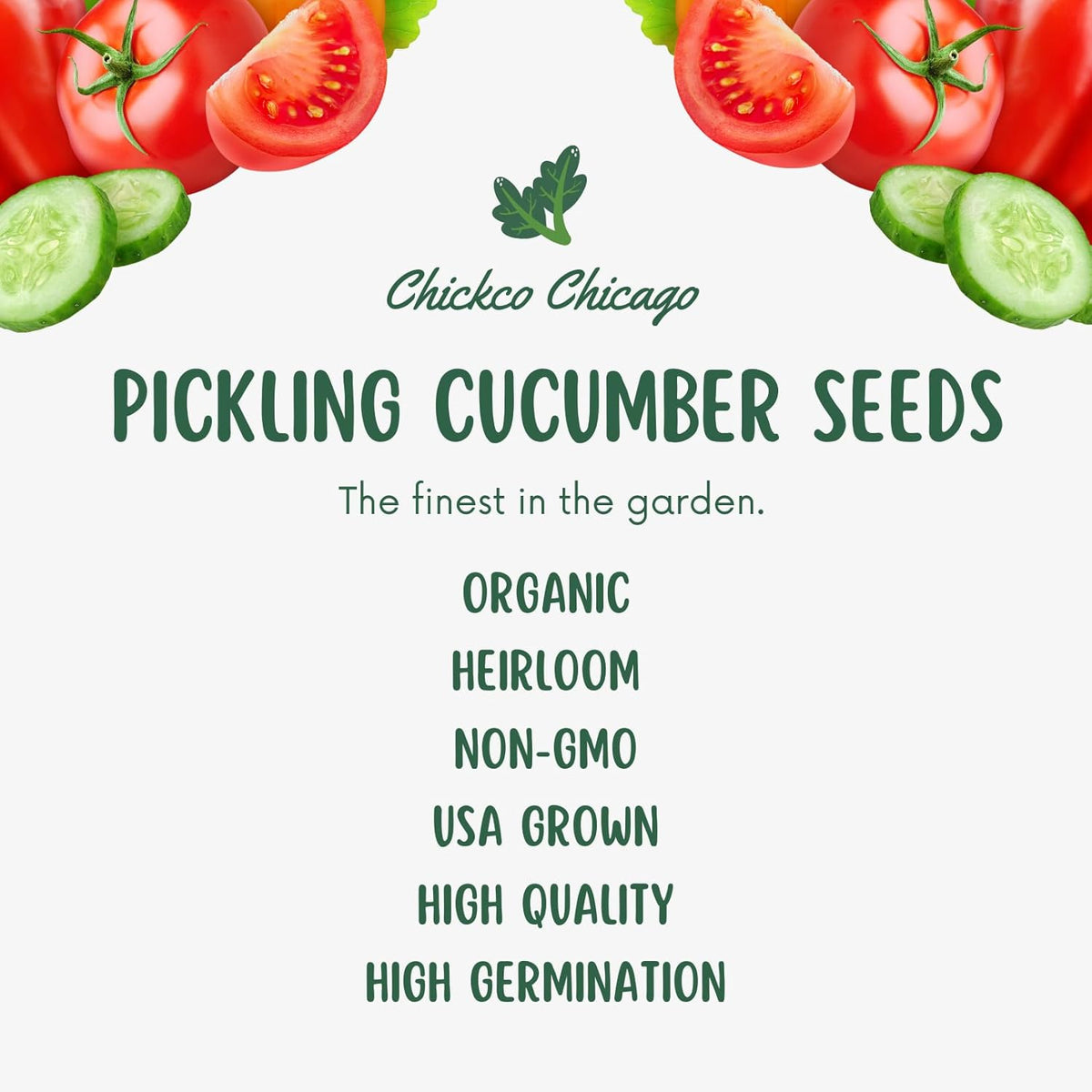 Over 150 Pickling Cucumber Seeds – Organic Heirloom, Non-GMO, High Germination Rate – Perfect for