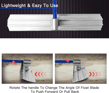 Bull Float Aluminum Magnesium Alloy Concrete Float 48"x8" Round End Board Kit trowel Tool Cement