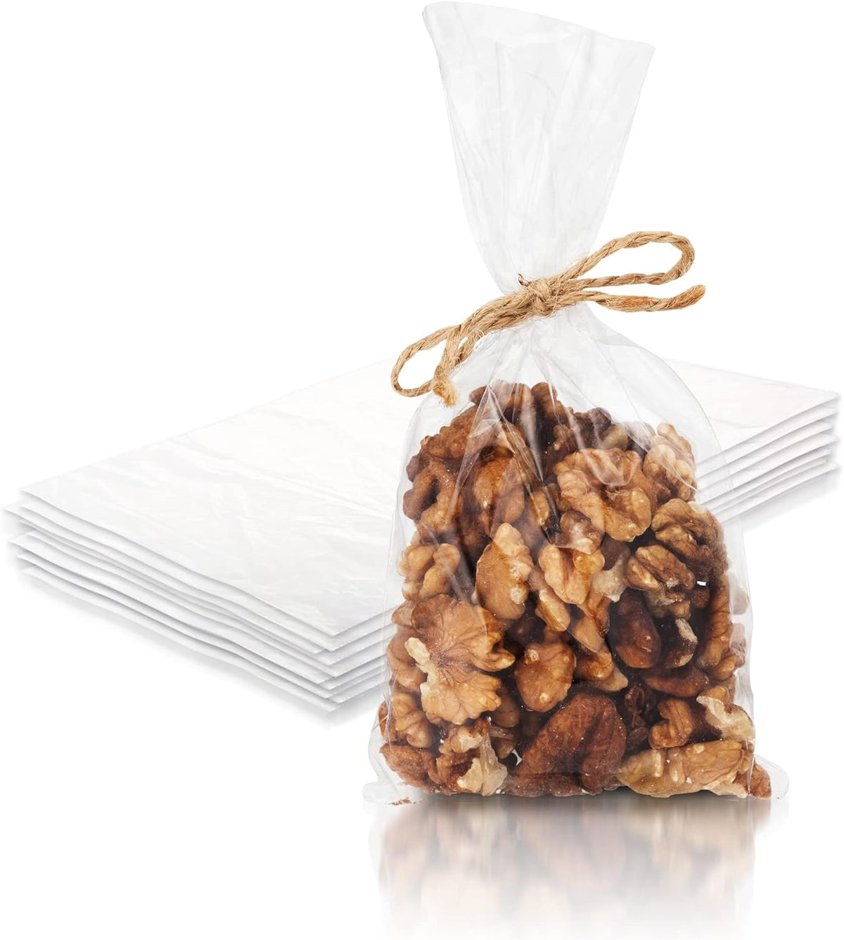 Gusseted Plastic Bags, 4 x 2 x 12 Inches. Pack of 1000 Clear Gusseted Poly Bags. 2 Mil Polyethylene
