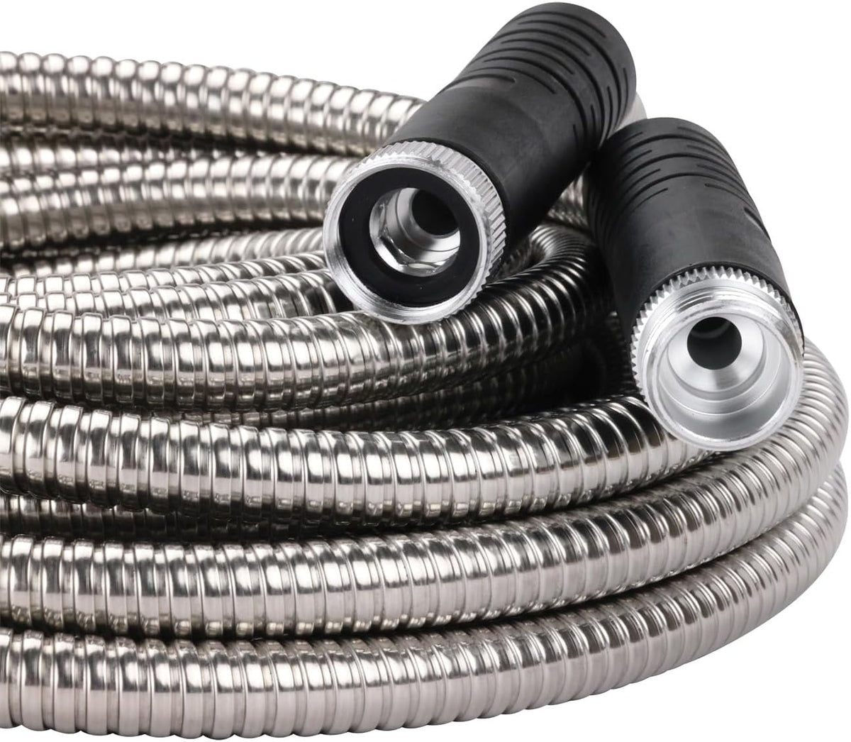 Melnor 97051AMZ XT Stainless Steel Garden Hose 5/8" x 50ft - Kink-Free - Lightweight - Rubberized