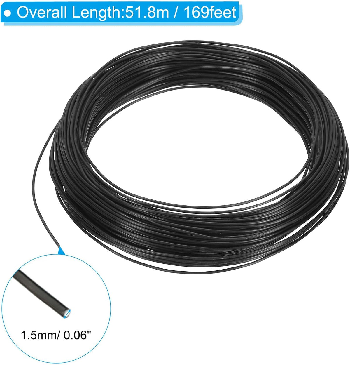 PATIKIL 1.5mm x 169ft Bonsai Training Wire,Floral Wire Stems Anodized Aluminum Tree Wire for