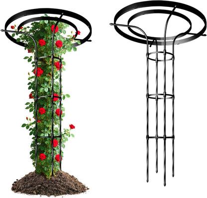 Mushroom Top Trellis for Climbing Plants Outdoor, 4.59FT Decorative Obelisk Plant Support with