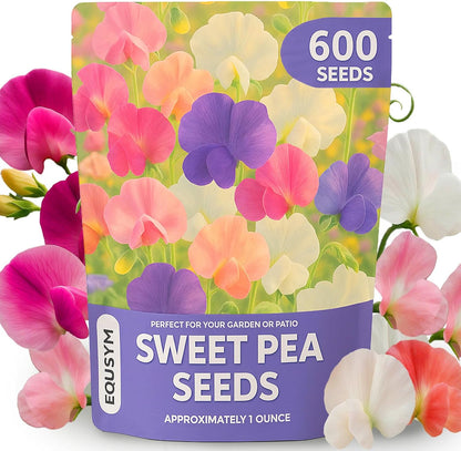 600+ Count Sweet Pea Seeds – Fragrant Flower Seeds, Easy to Grow with High Germination, Colorful