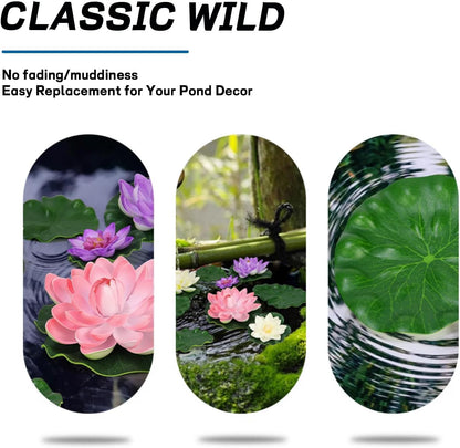BRBASAP 6Pcs Realistic Floating Lily Pads for Ponds Artificial Foam Lotus Leaves for Pond Decor