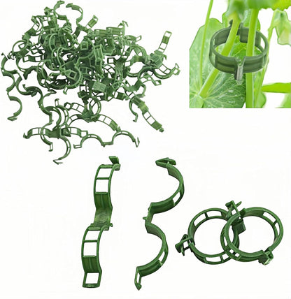 100Pcs Secured Plant Clips - Reusable Plastic Trellis Support for Tomato, Vine, Climbing Plants |