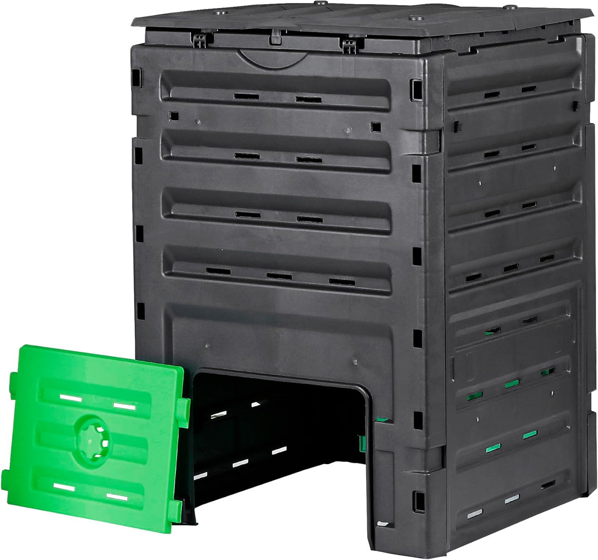 120 Gallon (450L) BPA Free Garden Compost Bin - Easy Assembly, Aerating Outdoor Compost Box for