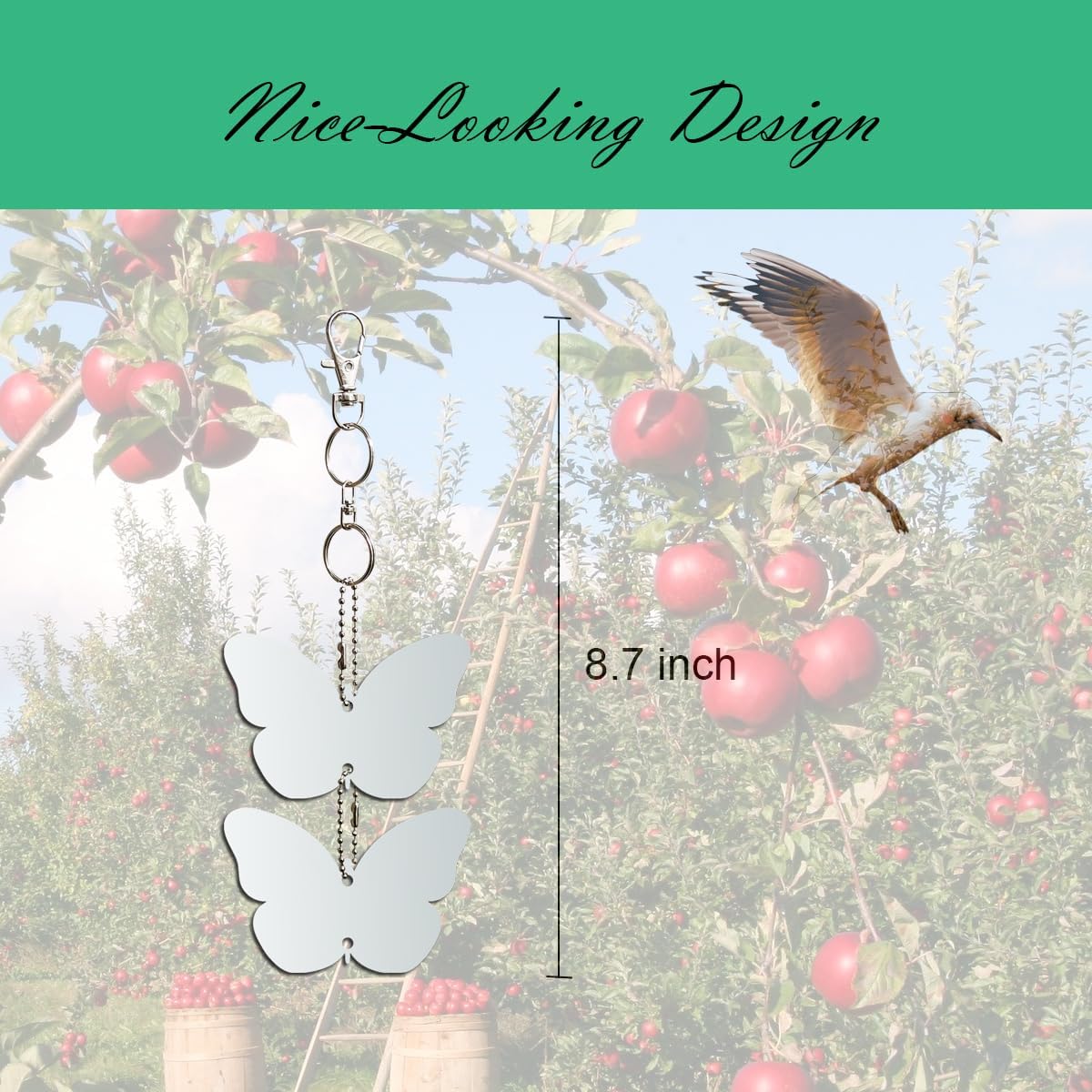 Keep Birds Away Mirror Disc, Hanging Reflectors to Scare Birds Away from Your House and Garden, 16