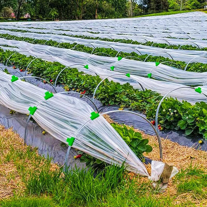 24pcs Greenhouse Clamps, Plant Clips, Garden Film Row Cover Netting Tunnel Hoop Clip for 15-17mm