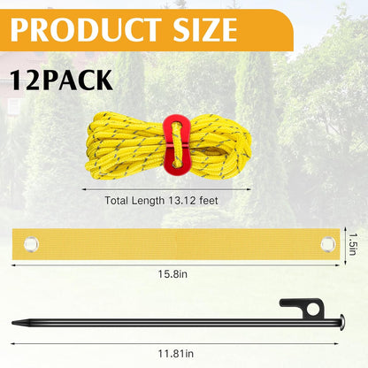 Sintuff 36 Pcs Heavy Duty Tree Stake Kits Stake and Support for Young Leaning Tree Anchor